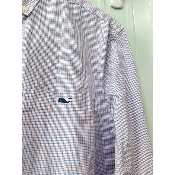 Vineyard Vines Tucker Shirt Size Medium Plaid Button Front Classic Fit Business - Picture 3 of 7